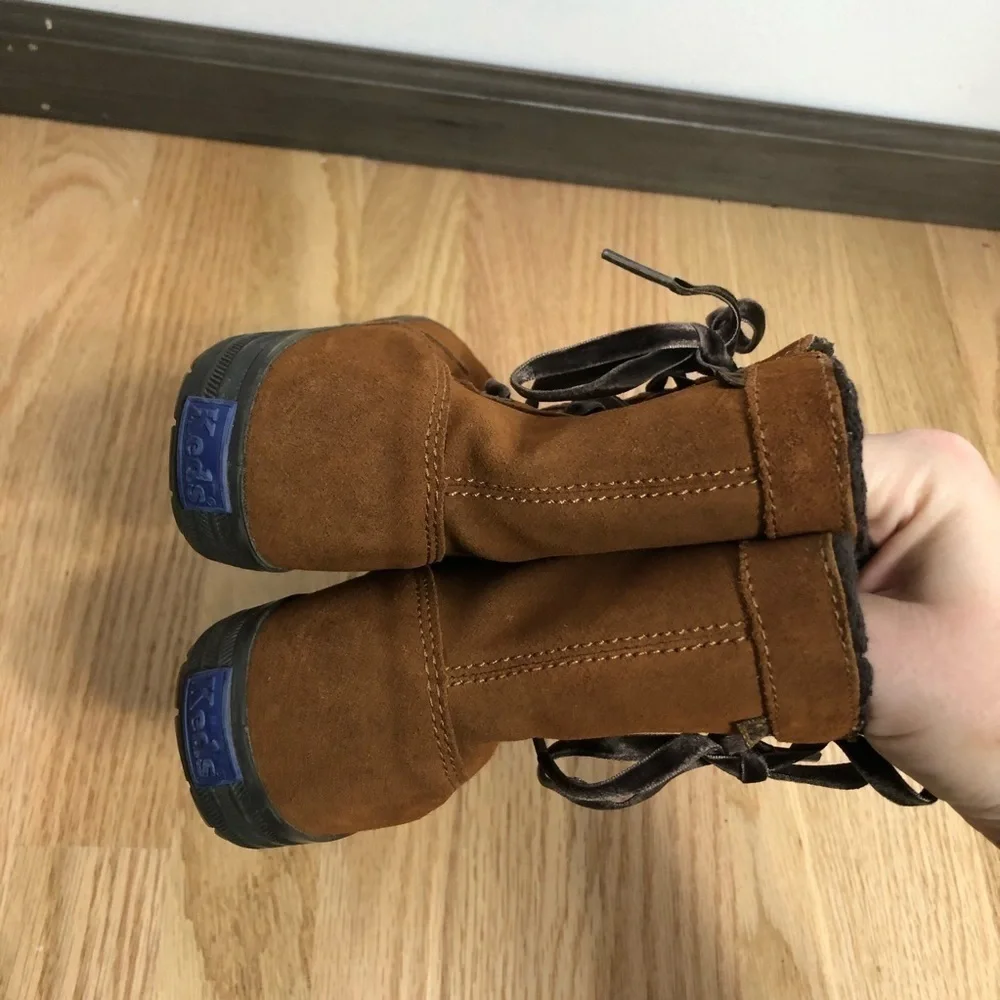 Keds Sunnyside Leather Boots Sz 6 Brown Women’s